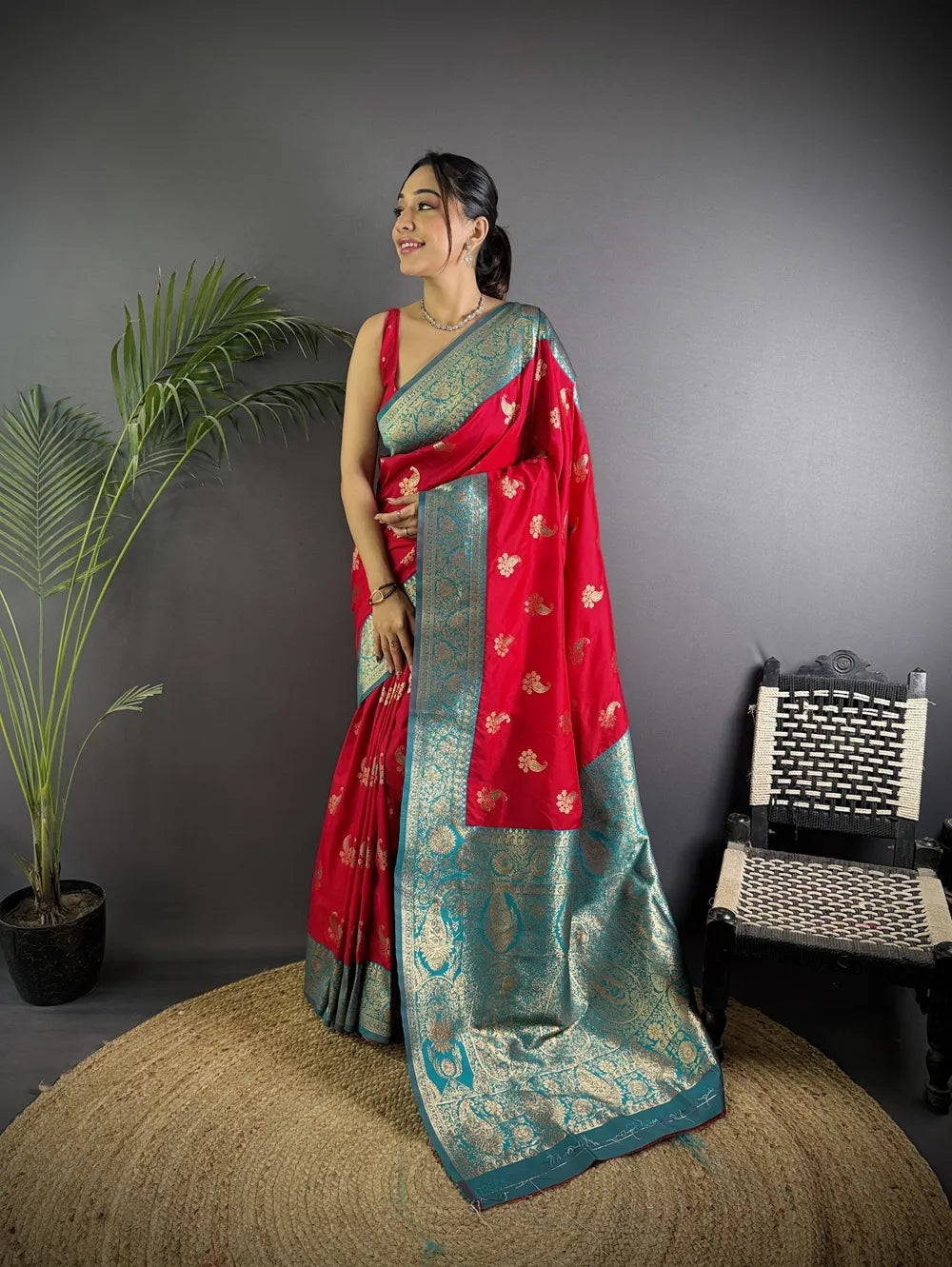 Banarasi Silk Saree – Festival Saree Collection for Women (Red)